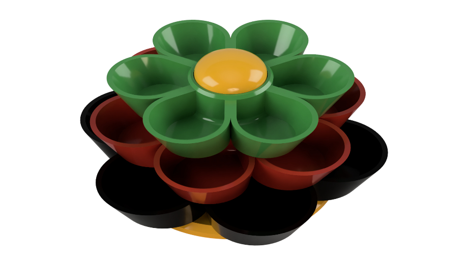 Flower-shaped jewerly storage