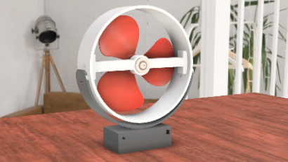 Round Modern Rechargeable Desk Fan