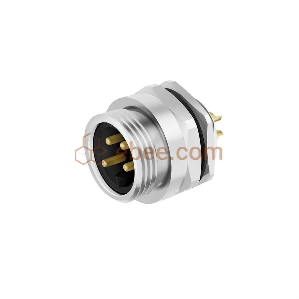 Mini changement 7/8" 4 Pin A Code Panneau Mount Réceptacle à l'arrière Facé à l'enroulement non blindé Cup Straight PG11
