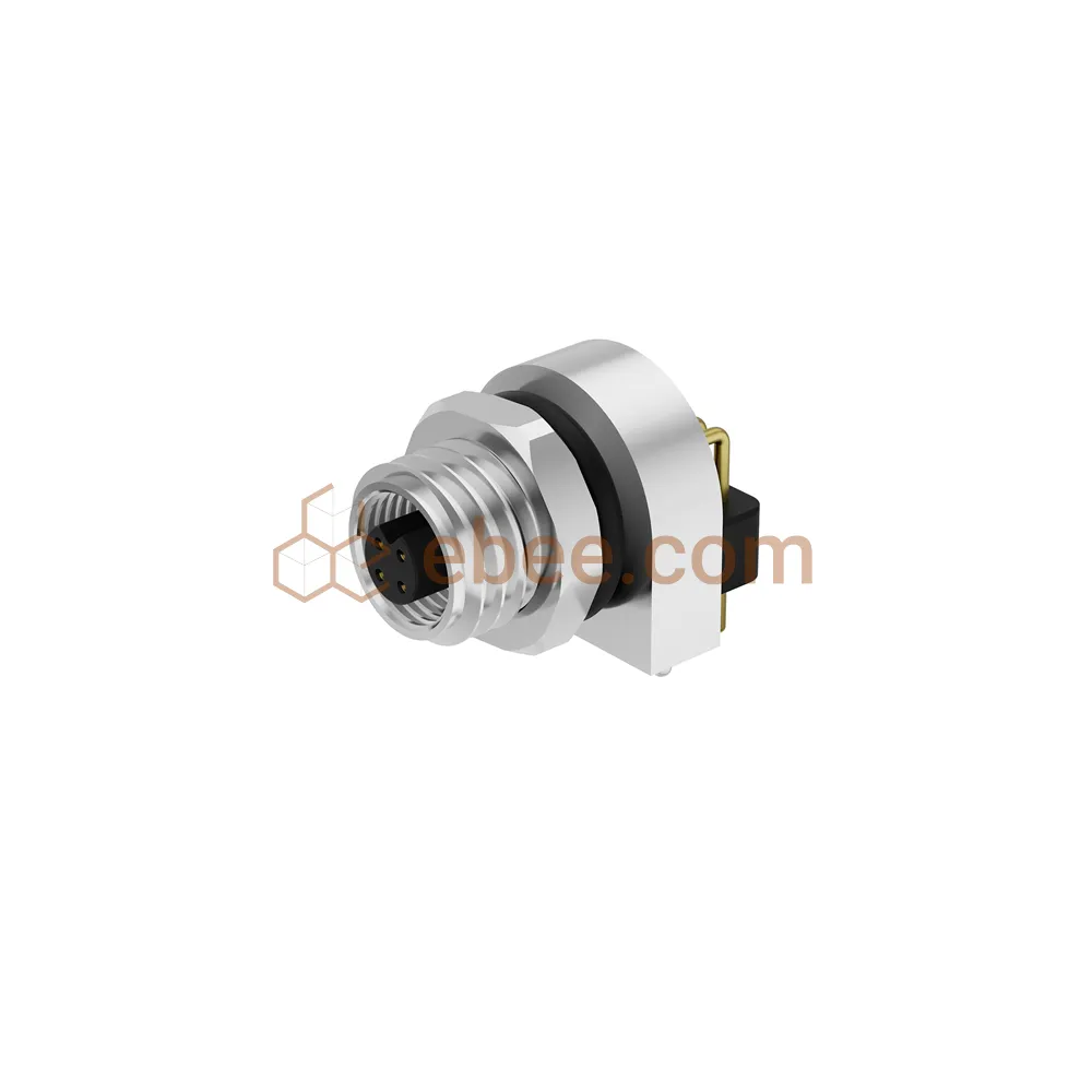 M5 4 Pin A Código Panel femenino Mount Receptacle Front Fastened SMT