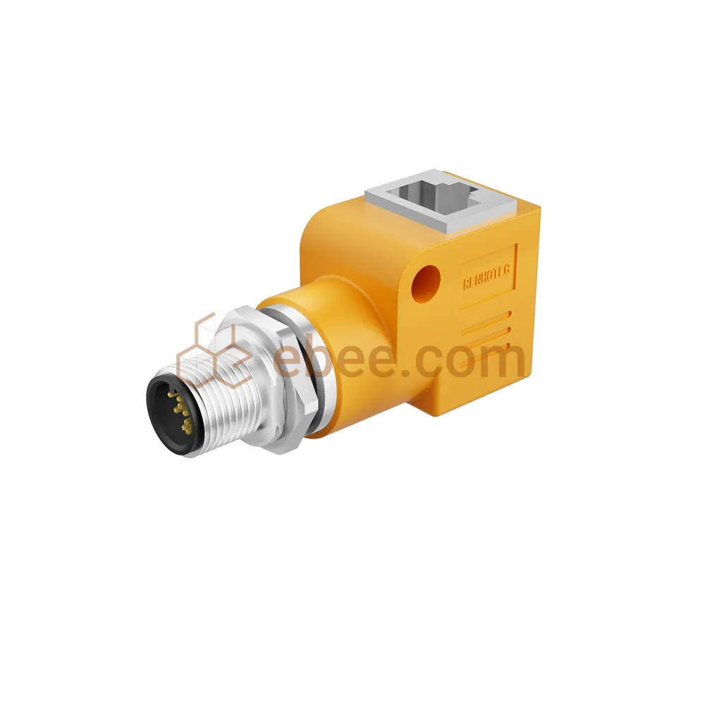 M12 8 Pin Ein Code Splitter Male bis RJ45 weiblich, abgeschirmt