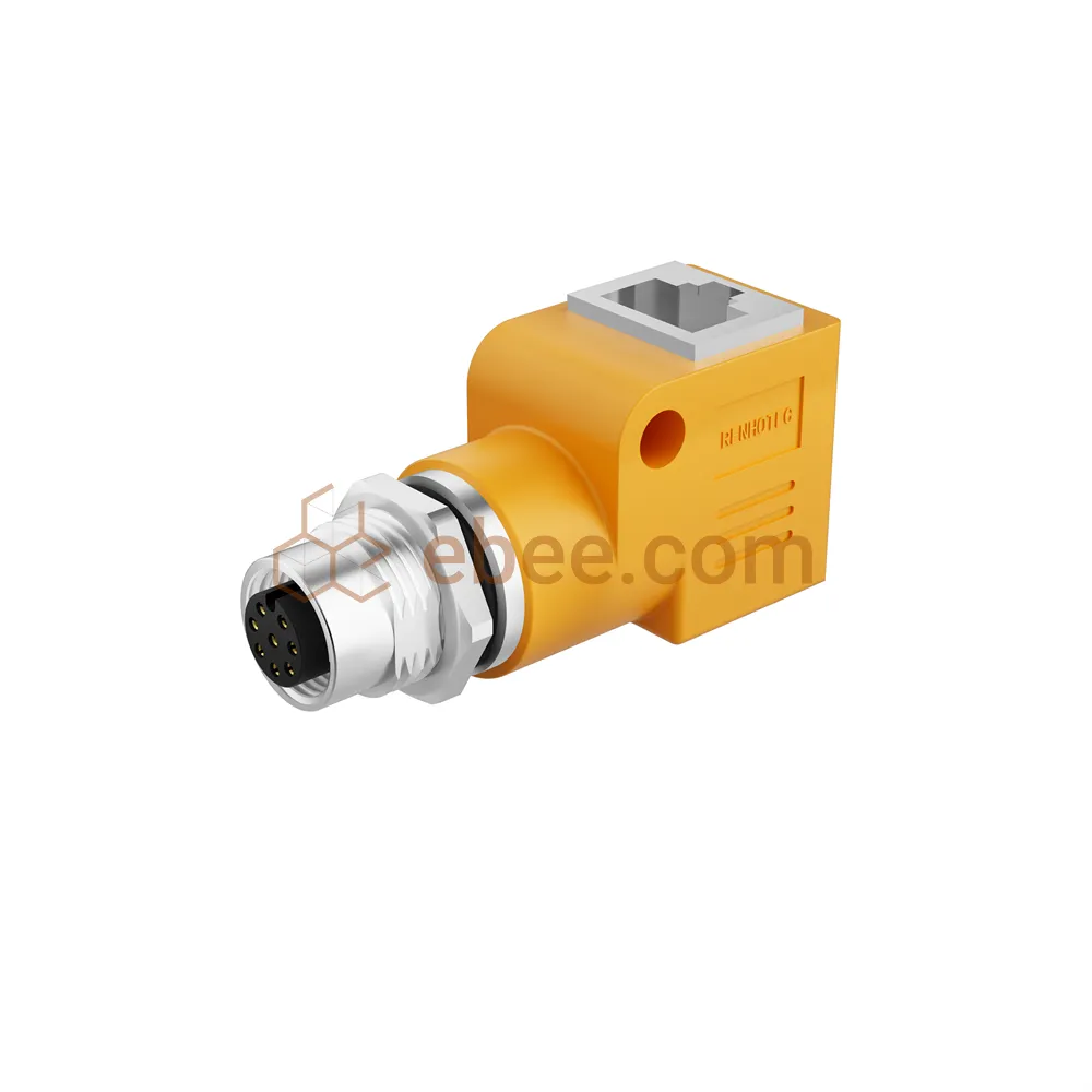 M12 8 Pin Ein Code Splitter Feter weiblich bis RJ45 Feschilded